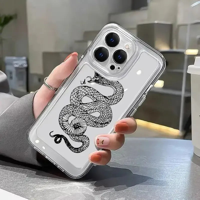 Black Snake Clear Acrylic Case