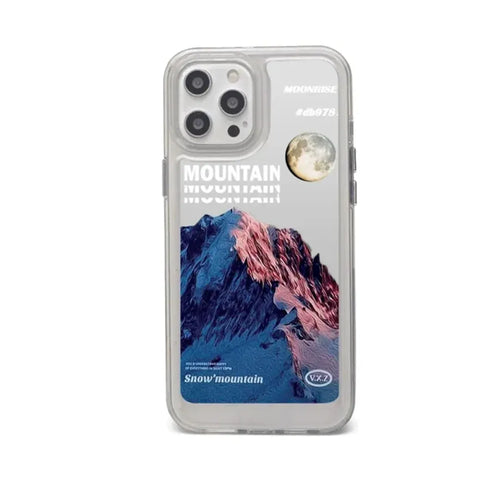 Blue Shade Mountain Clear Acrylic Case