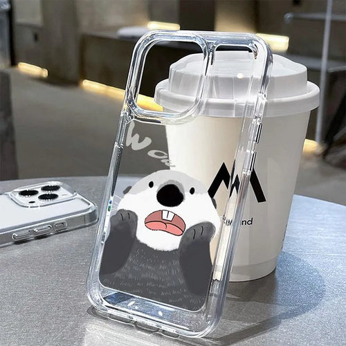 Confused Panda Clear Acrylic Case