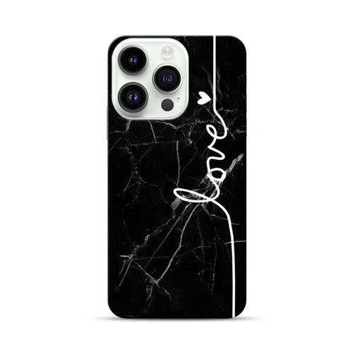 Love Heart Black Marble