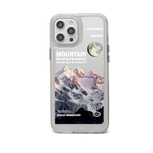 Mountains In Snow Clear Acrylic Case