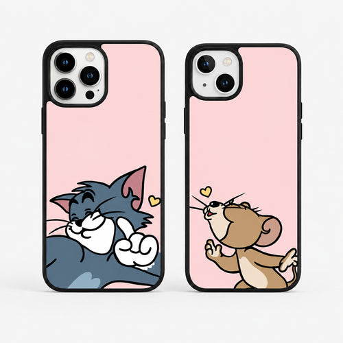 Tom and Jerry sharing Love Premium Glossy Cases