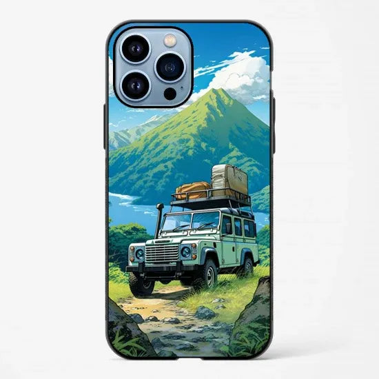 Tourist Jeep vector art